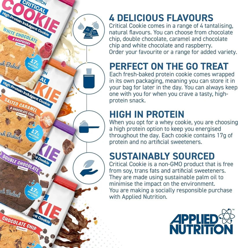 Applied Nutrition Critical Cookie Protein Cookies (12 x 73g)