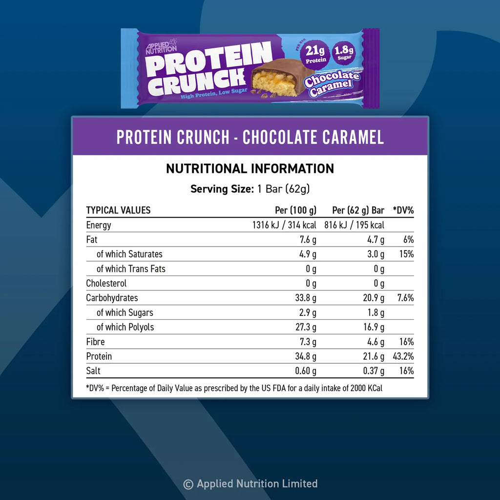 Applied Nutrition Protein Crunch Bars, 12 x 62g