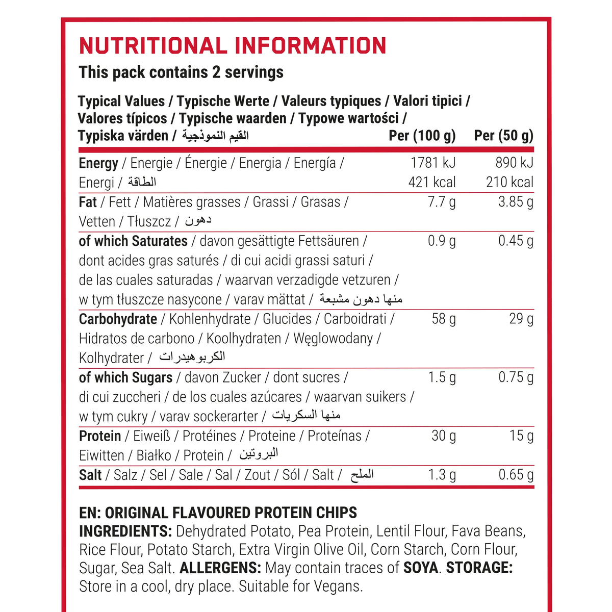 Applied Nutrition Protein Chips – 7 x 50g