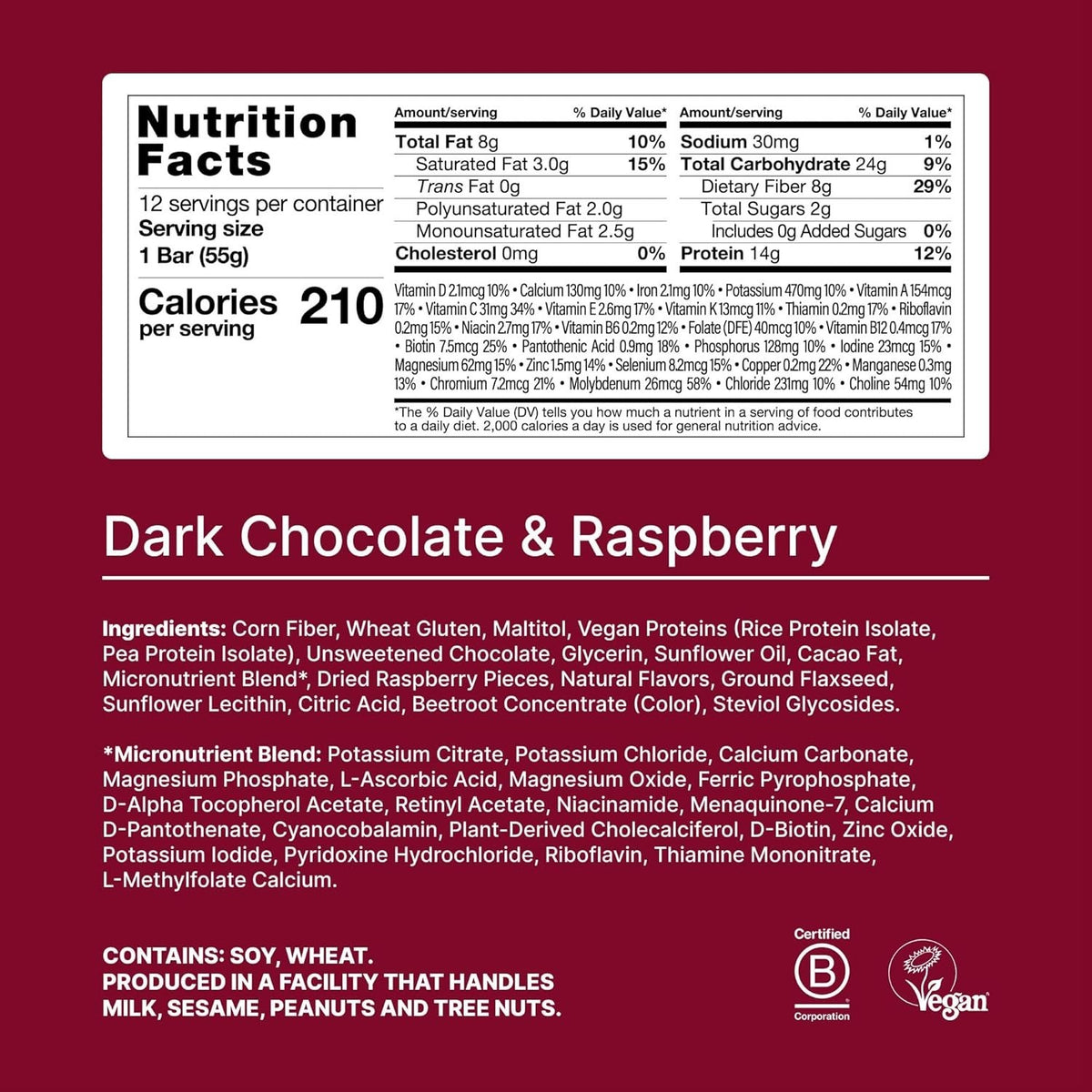 Huel Complete Nutrition Bar 12x55g 14g