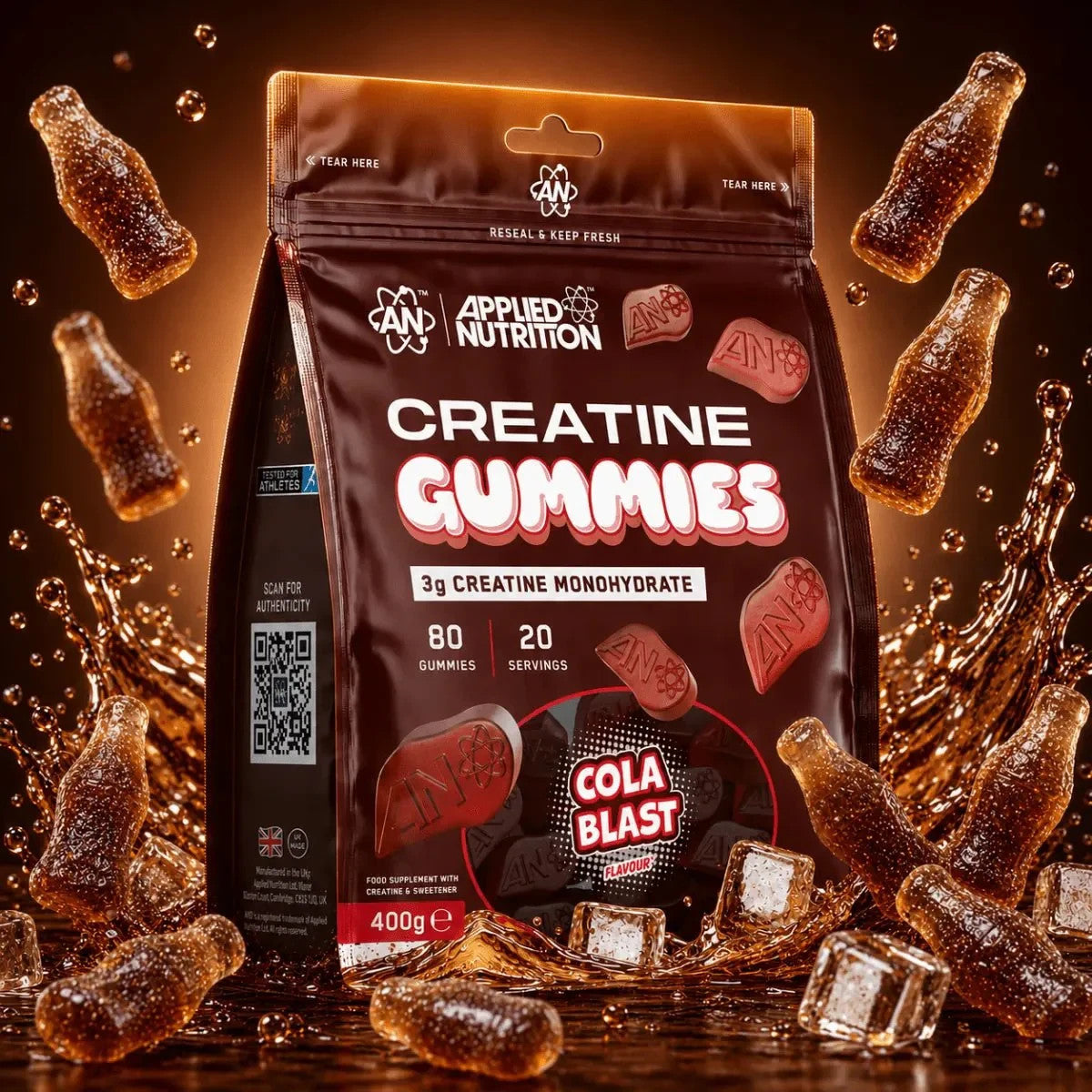 Applied Nutrition Creatine Monohydrate Gummies 80 Gummies 3g