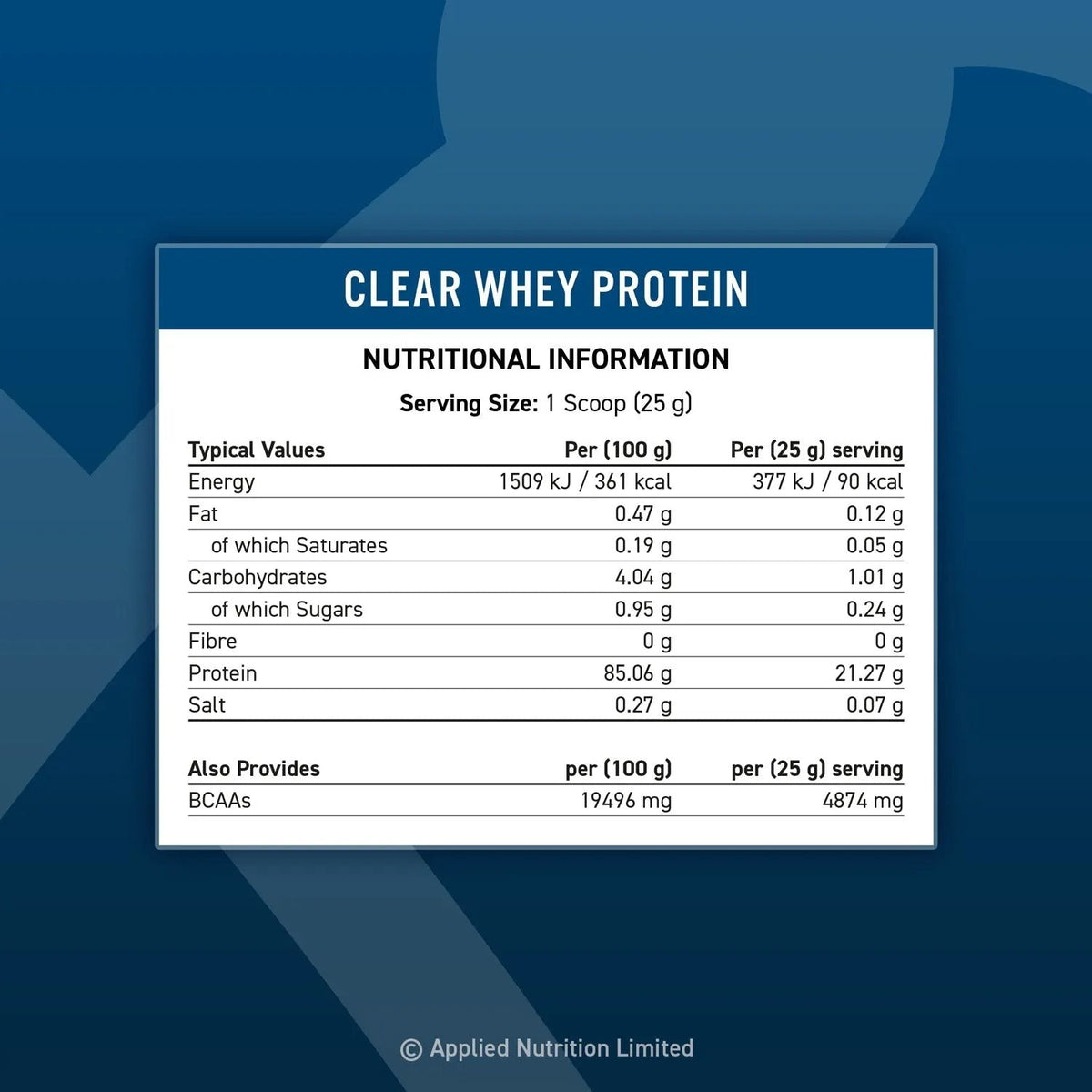 Applied Nutrition Clear Whey Protein Isolate 875g