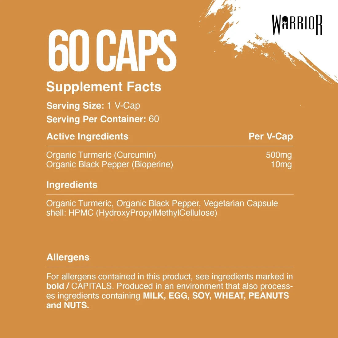 Warrior Turmeric & Bioperine 510mg