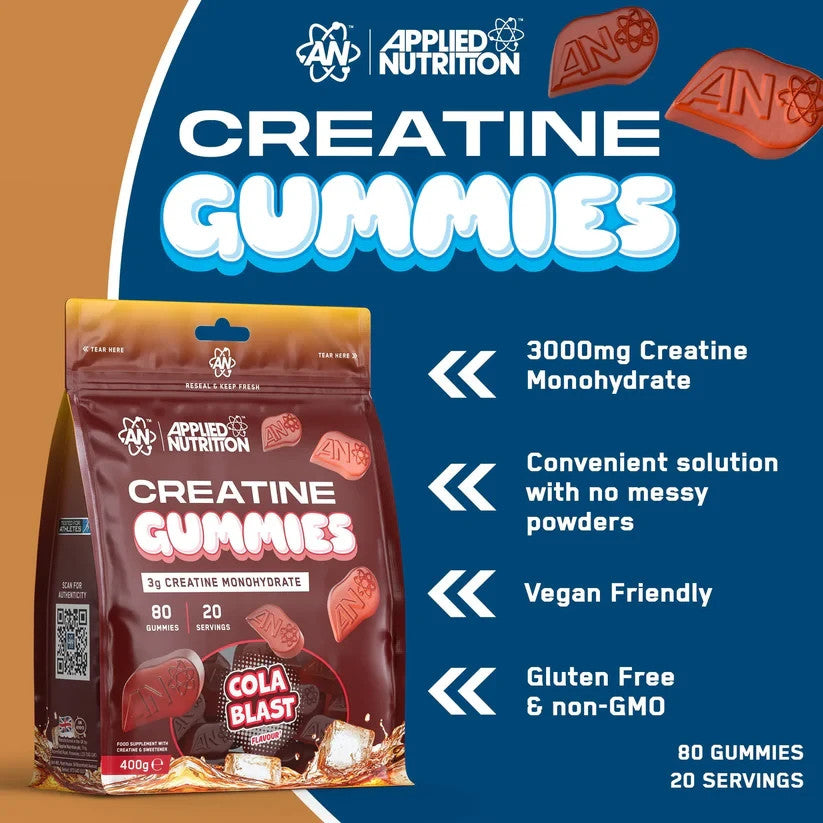 Applied Nutrition Creatine Monohydrate Gummies 80 Gummies 3g