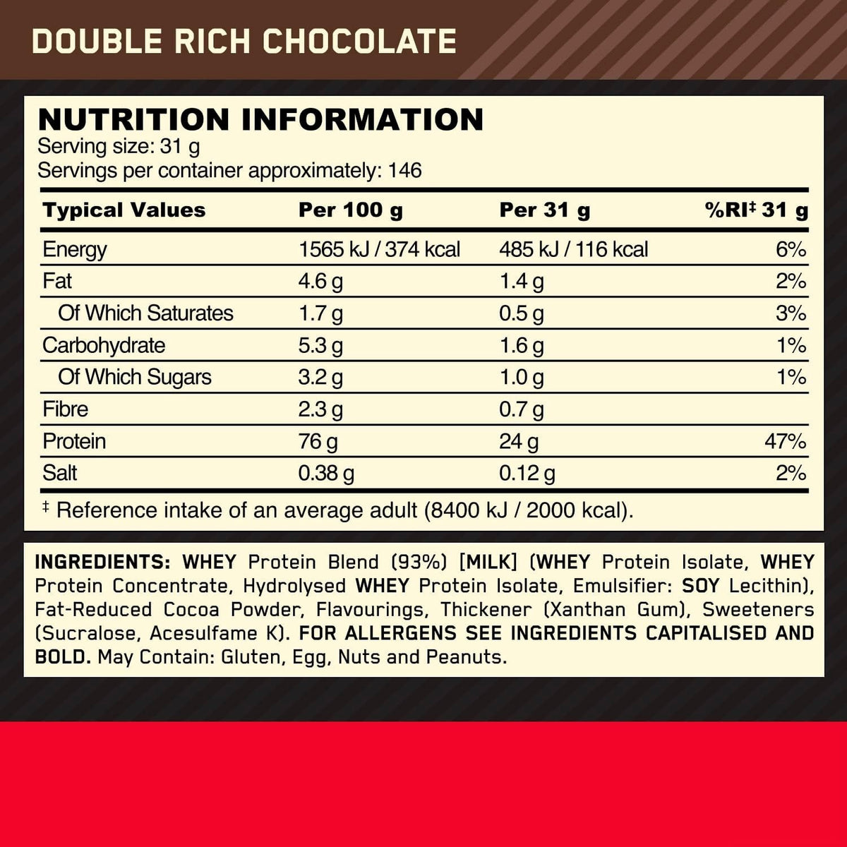 Optimum Nutrition Gold Standard 100% Whey 4.53kg