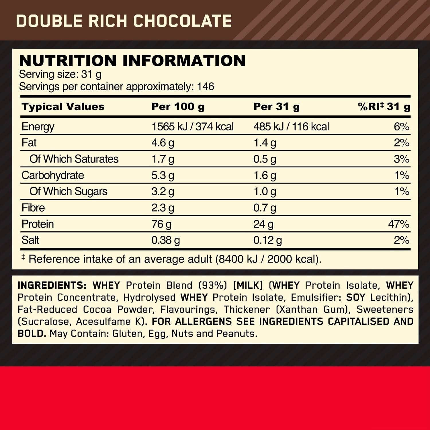 Optimum Nutrition Gold Standard 100% Whey 4.53kg