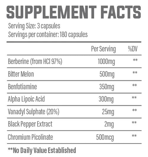 TBJP In-Sure 180 Caps | GDA & Berberine | 60 Servings | Halal Suitable
