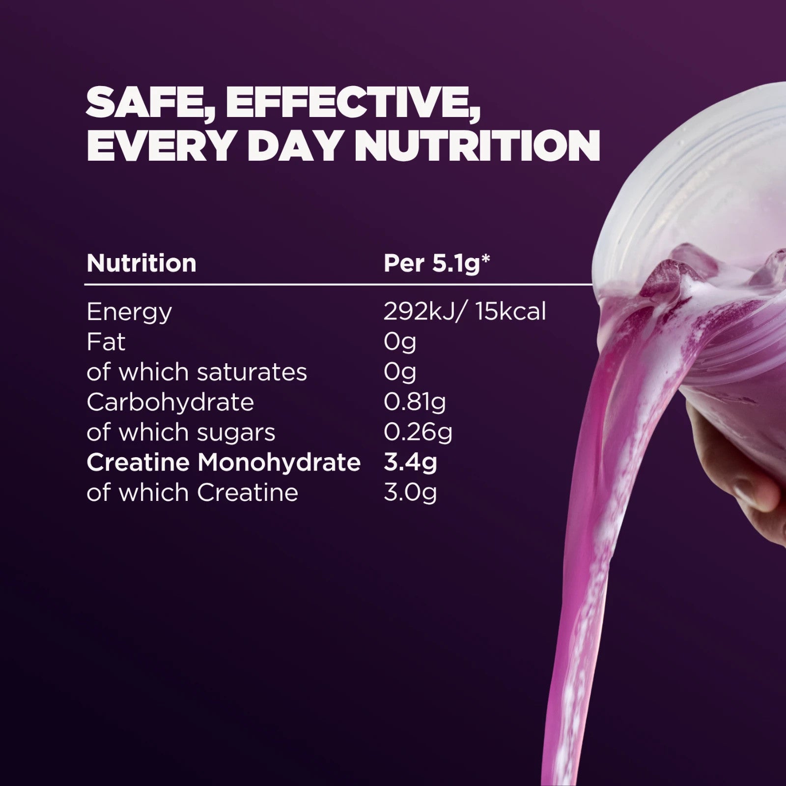 Myprotein Impact Creatine 255g Vimto Flavour 3g Per Serving