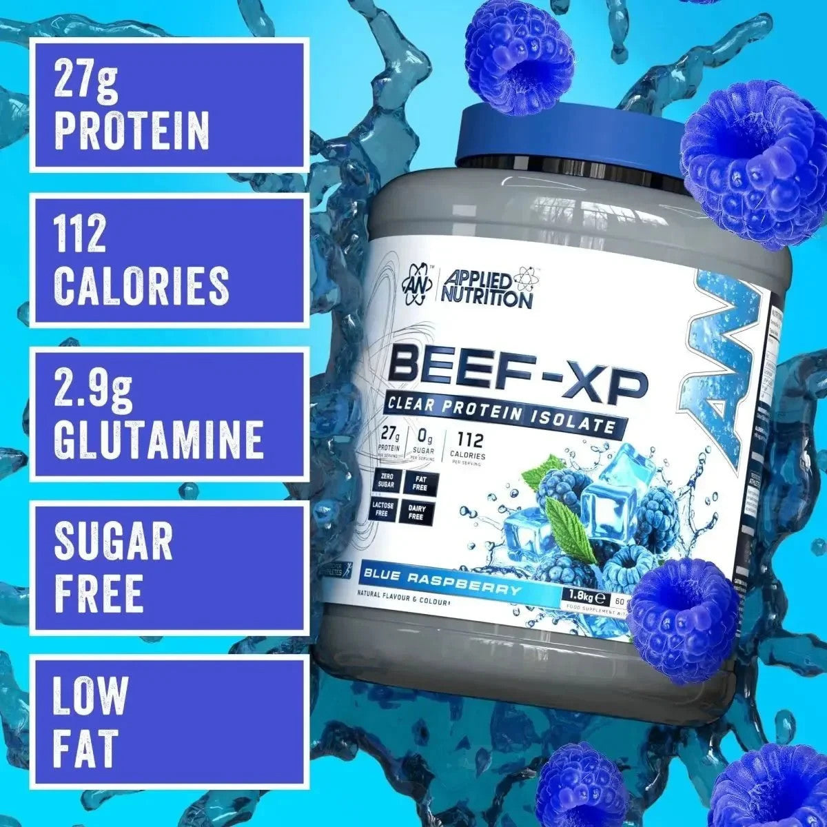 Applied Nutrition Beef-XP 1.8kg Clear Protein Isolate | 60 Servings | Halal Certified