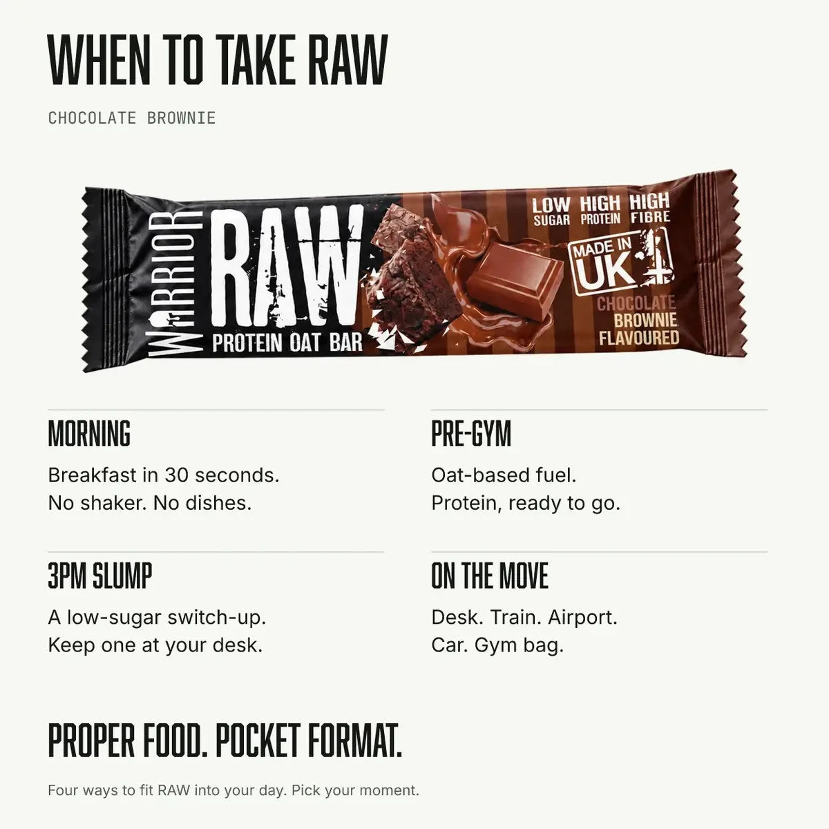 Warrior RAW Protein Flapjacks, 12 x 75g
