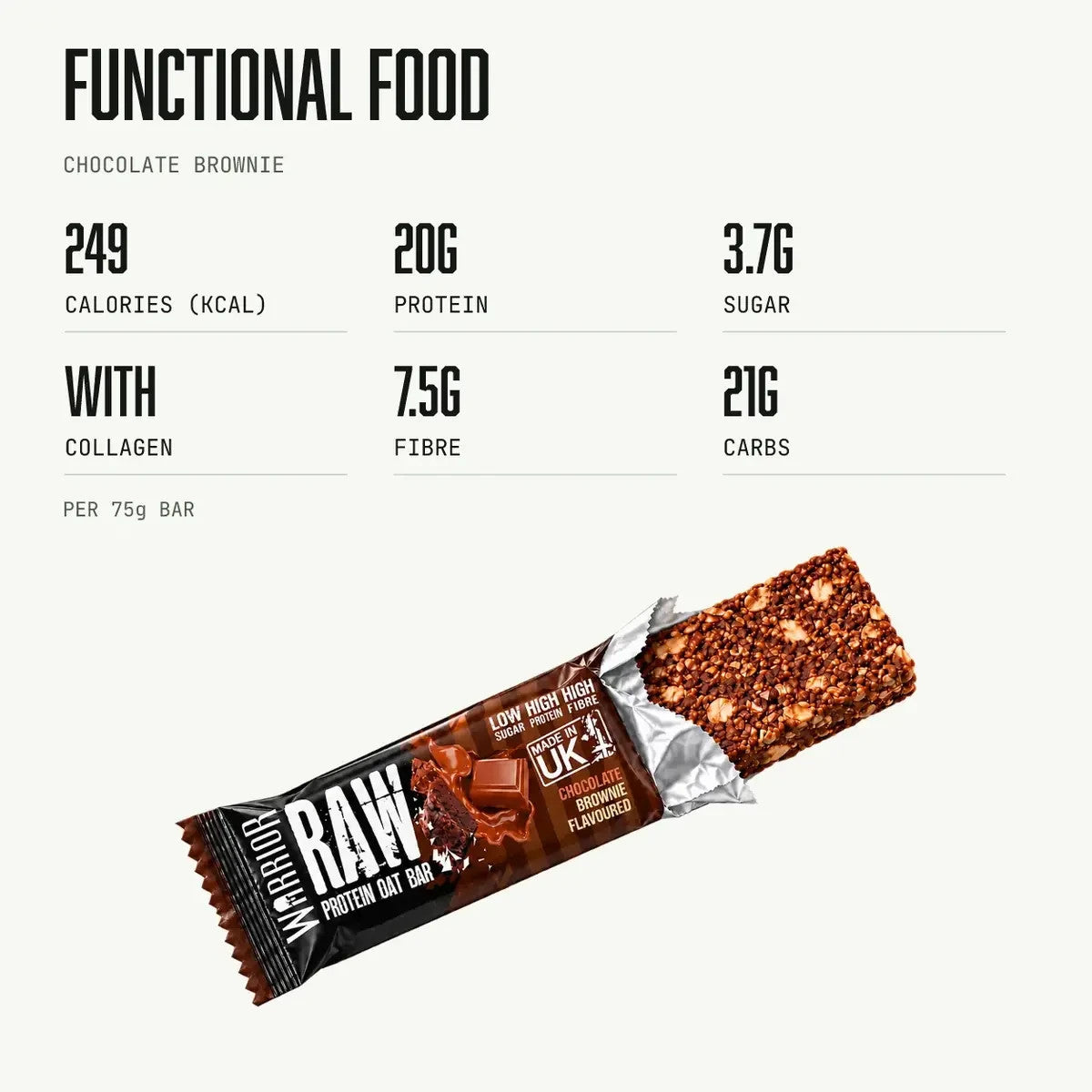 Warrior RAW Protein Flapjacks, 12 x 75g