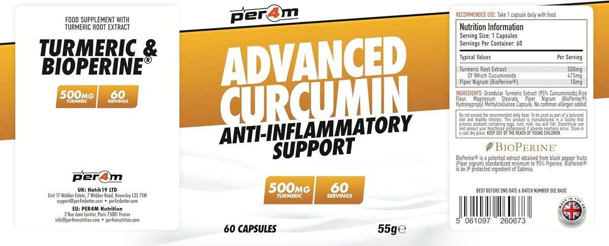 Per4m Advanced Curcumin Turmeric 500mg